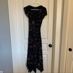 Black floral dress
